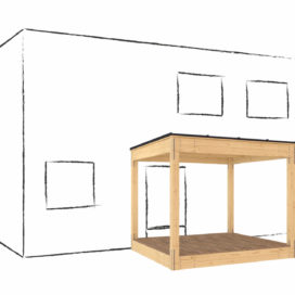 dřevěné zastřešení terasy masivní