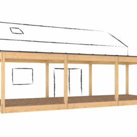 stavebnice zastřešení terasy s podlahou